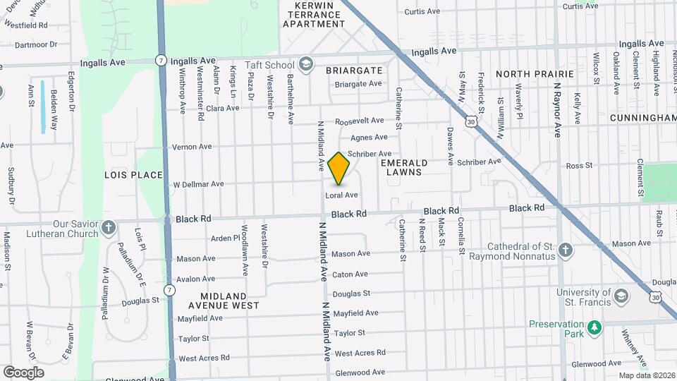 1311 Loral Ave Map and Location Details