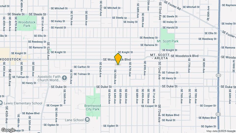 6505 SE Carlton St Mapa y Detalles de la Ubicación