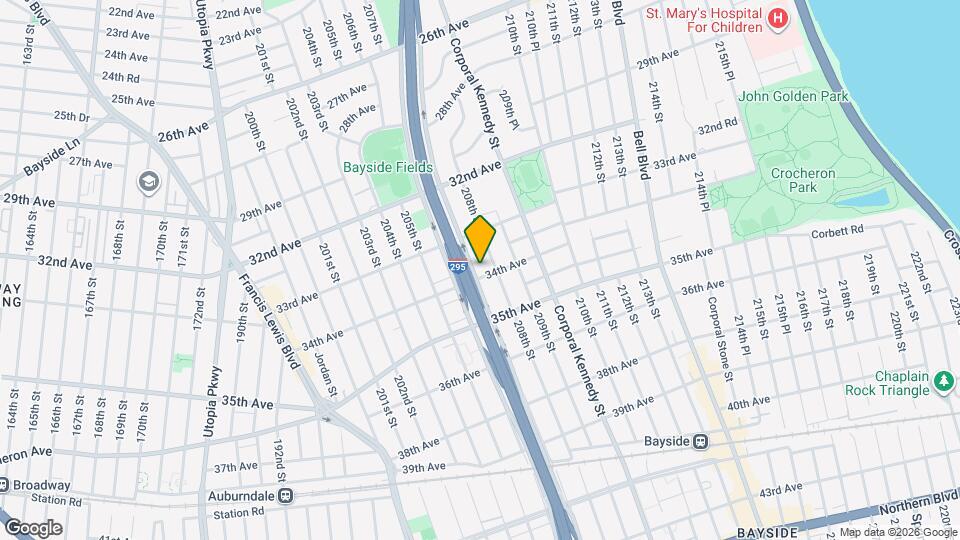 207-03 34th Ave Map and Location Details