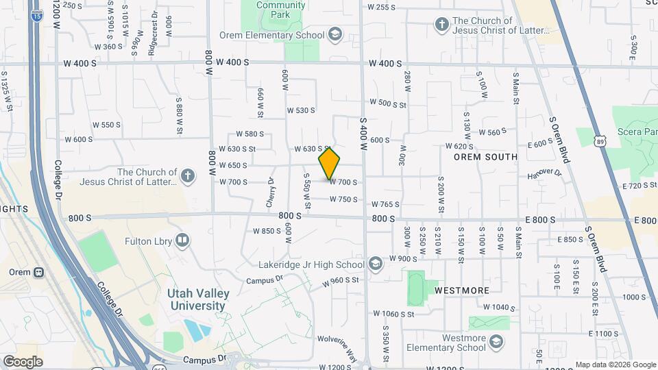 491 W 700 S, Unit basement Map and Location Details