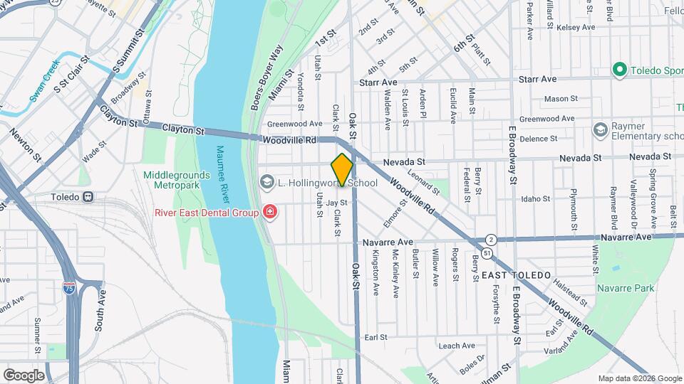 643 Clark St Map and Location Details