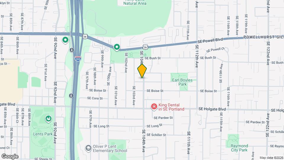 10355 SE Center St Map and Location Details