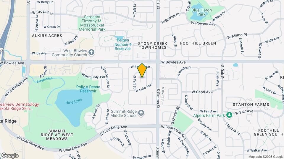 5960 S Tabor St Mapa y Detalles de la Ubicación