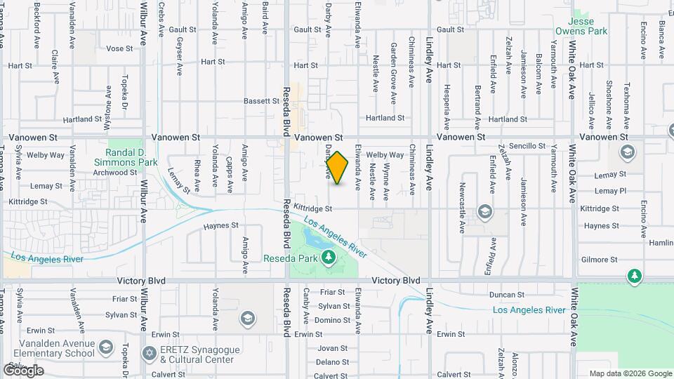6632 Darby Ave Map and Location Details