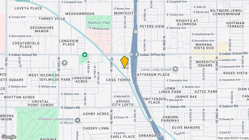 1646 E Indianola Ave Map and Location Details