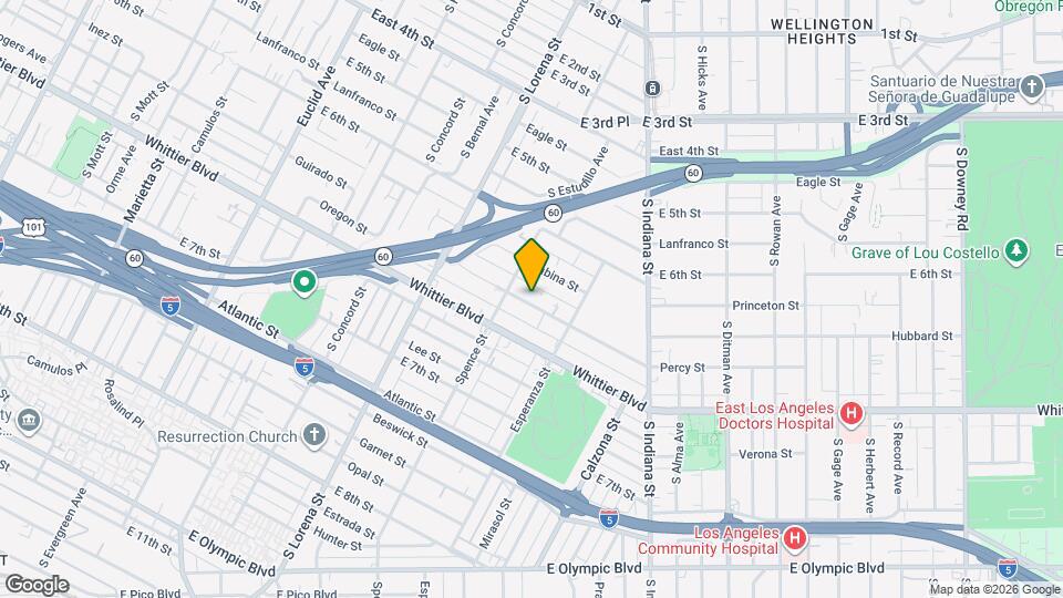 3527 Percy St Map and Location Details