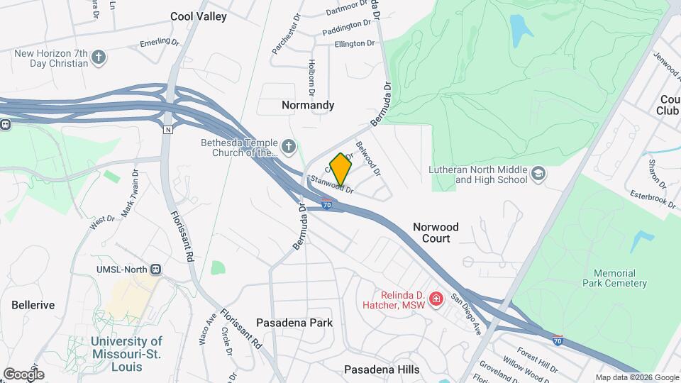 7616 Stanwood Dr Map and Location Details