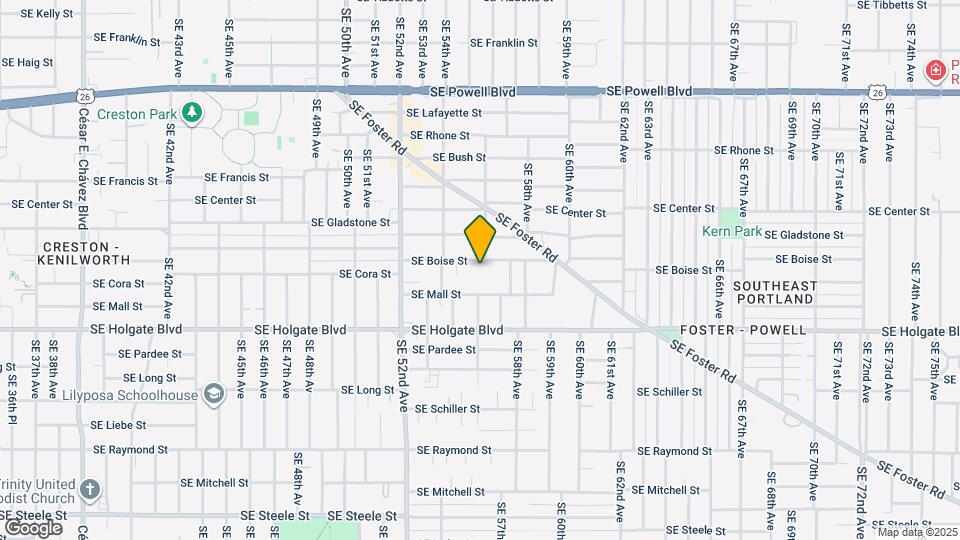5524 SE Boise St Map and Location Details