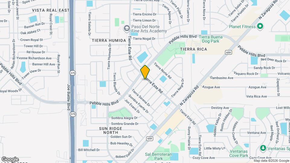 2260 Tierra Alegre Way Map and Location Details