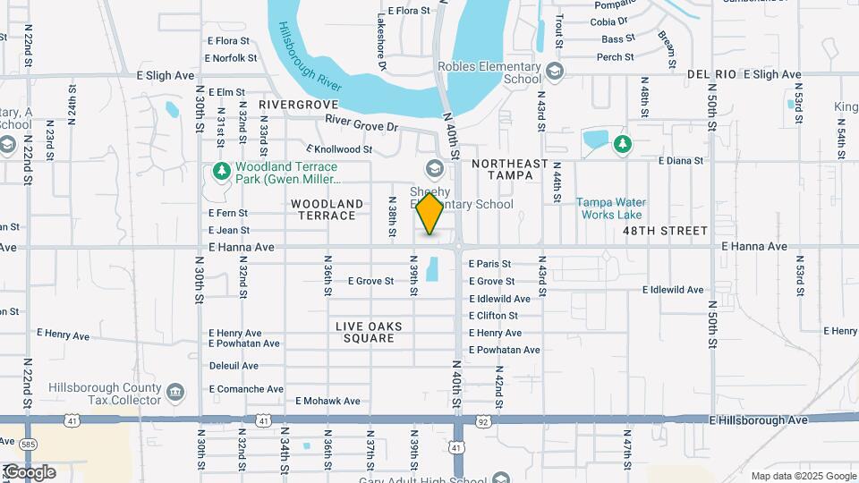 3908 E Hanna Ave Map and Location Details