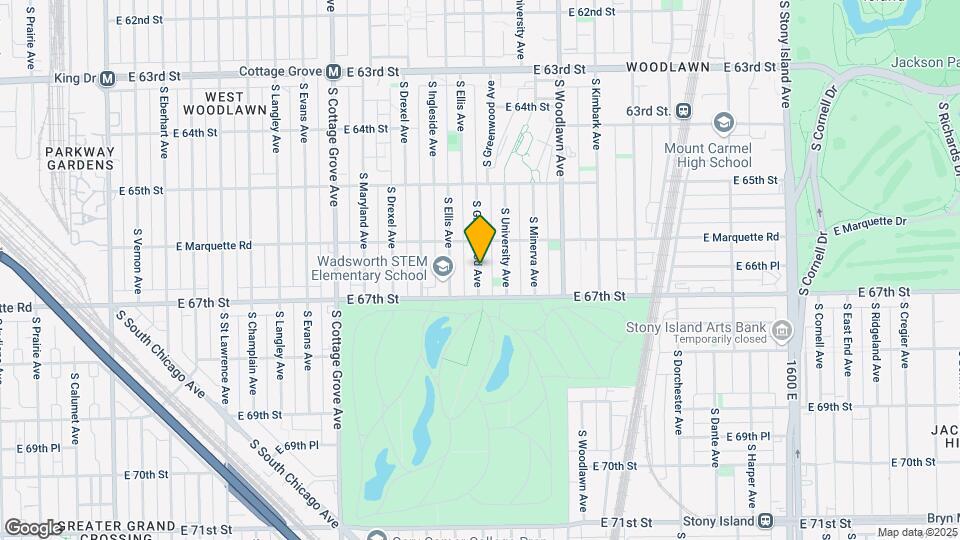 6625 S Greenwood Ave Mapa y Detalles de la Ubicación