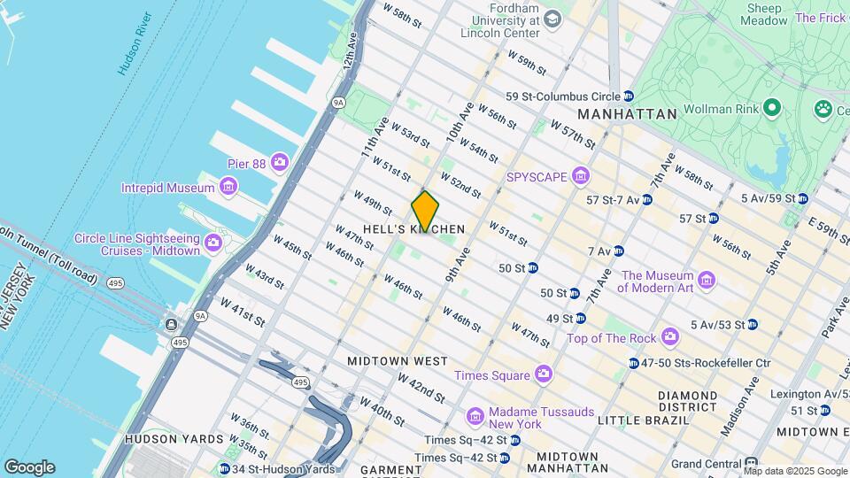 438 W 49th St Mapa y Detalles de la Ubicación