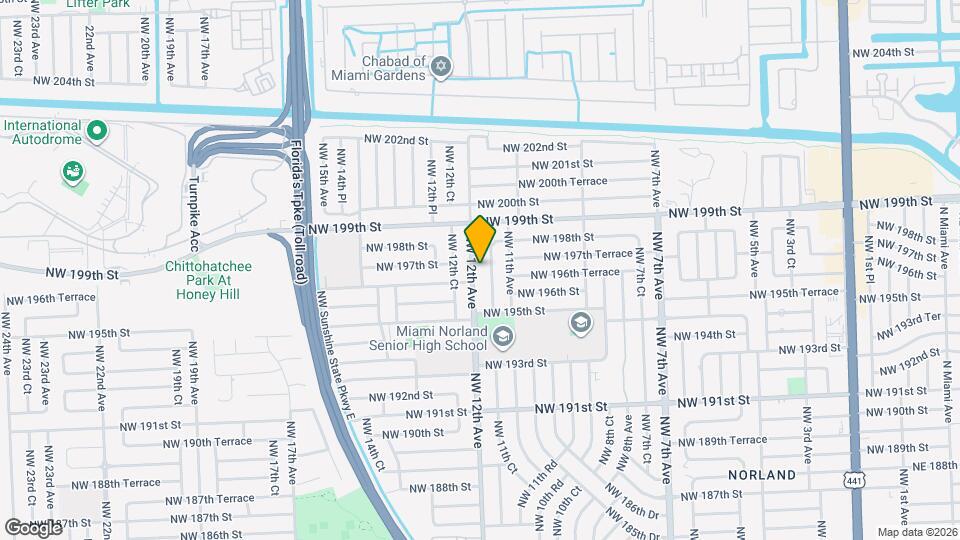 19701 NW 12th Ave Map and Location Details