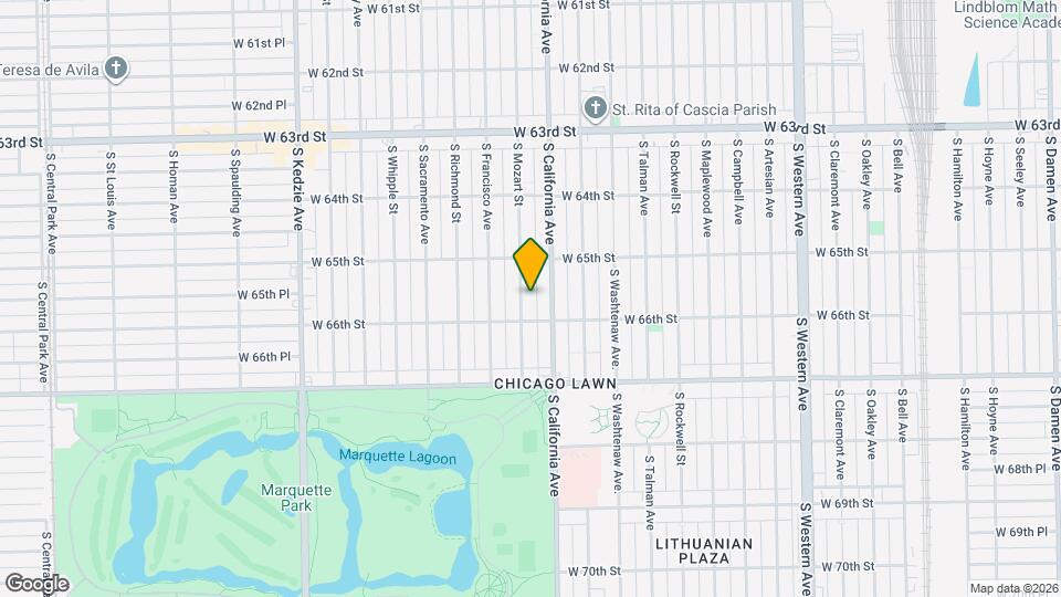 6559 S Mozart St, Unit 1S Map and Location Details