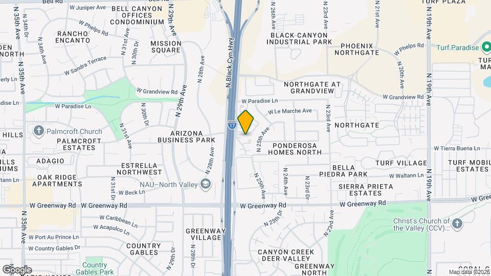 2554 W Kathleen Rd Map and Location Details