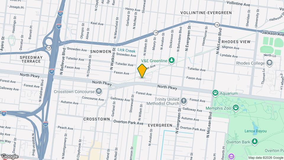 1534 N Parkway, Unit 2 Map and Location Details