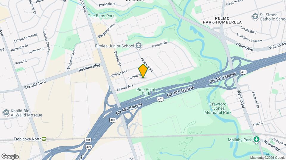 58 Allenby Ave Map and Location Details