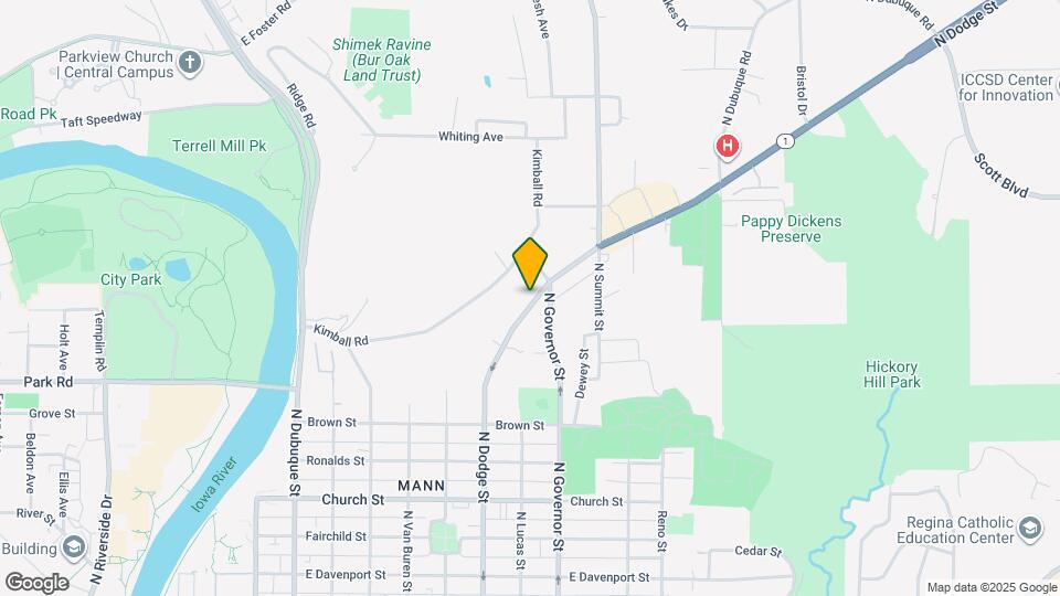 925 N Dodge St Map and Location Details