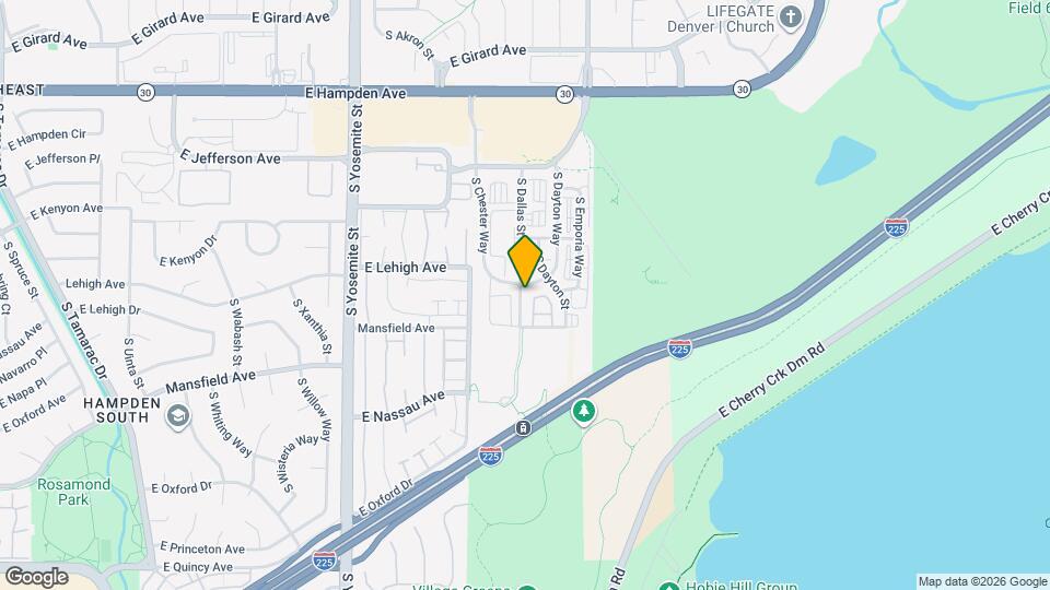 3852 S Dallas St, Unit 106 Map and Location Details
