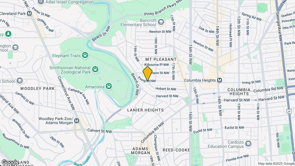 1834 Irving St NW Map and Location Details