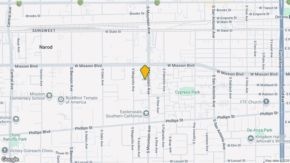 904 S Mountain Ave Map and Location Details