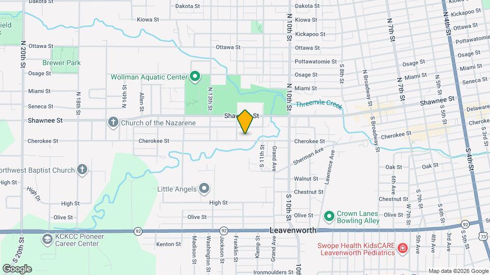 1124 Cherokee St Map and Location Details