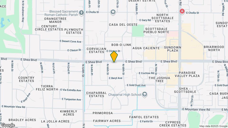 6615 E Shea Blvd Mapa y Detalles de la Ubicación