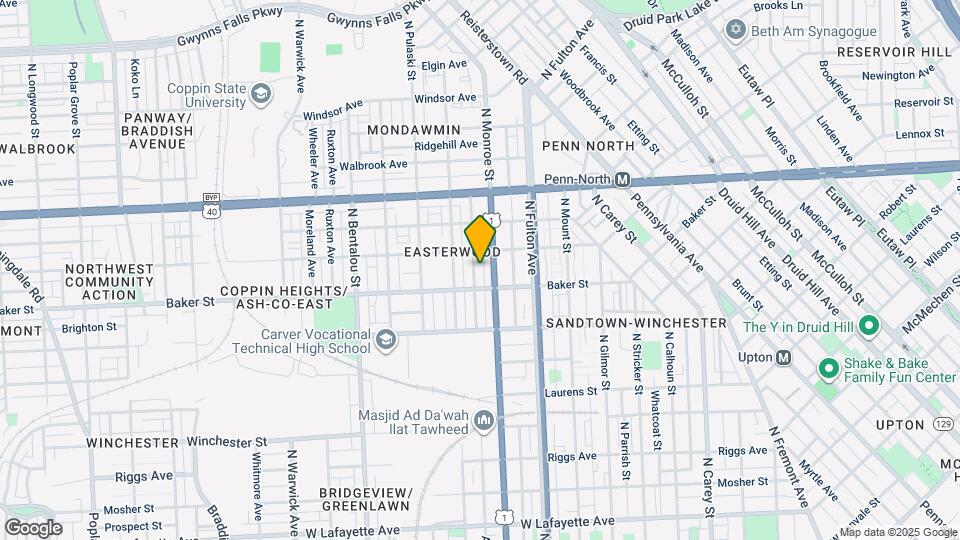 1625 Appleton St Map and Location Details