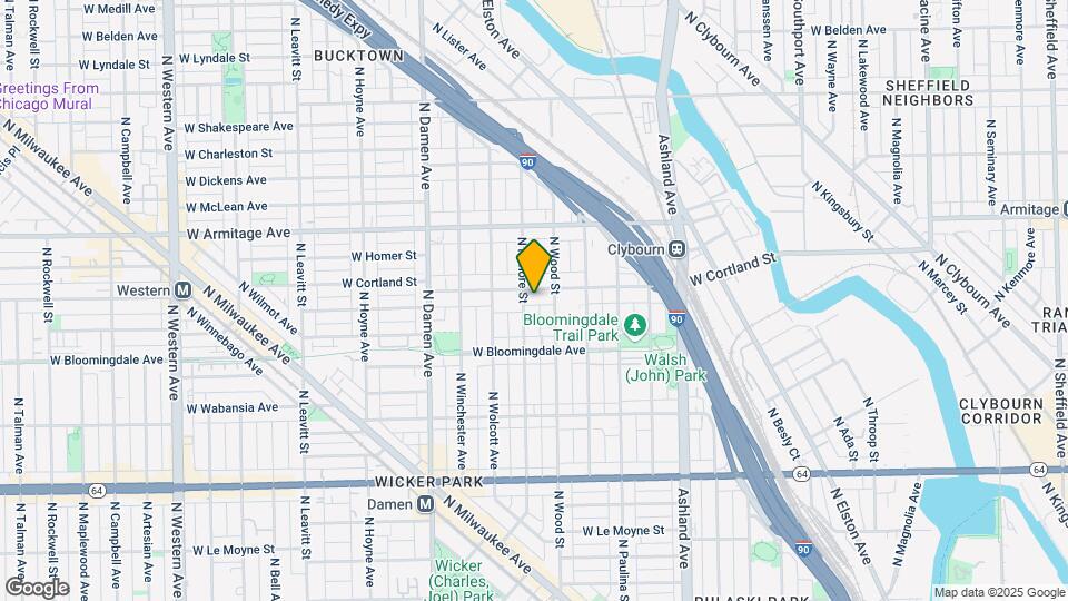1819 W Cortland St, Unit 1f Map and Location Details