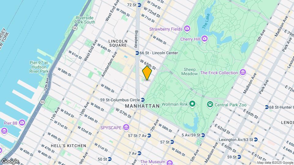 25 Central Prk W Map and Location Details