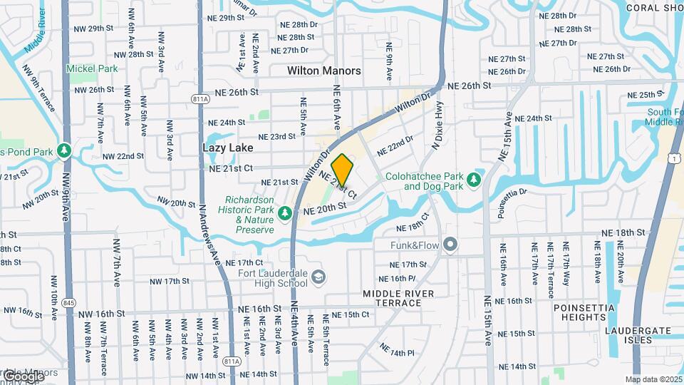 608 NE 21st Ct Map and Location Details