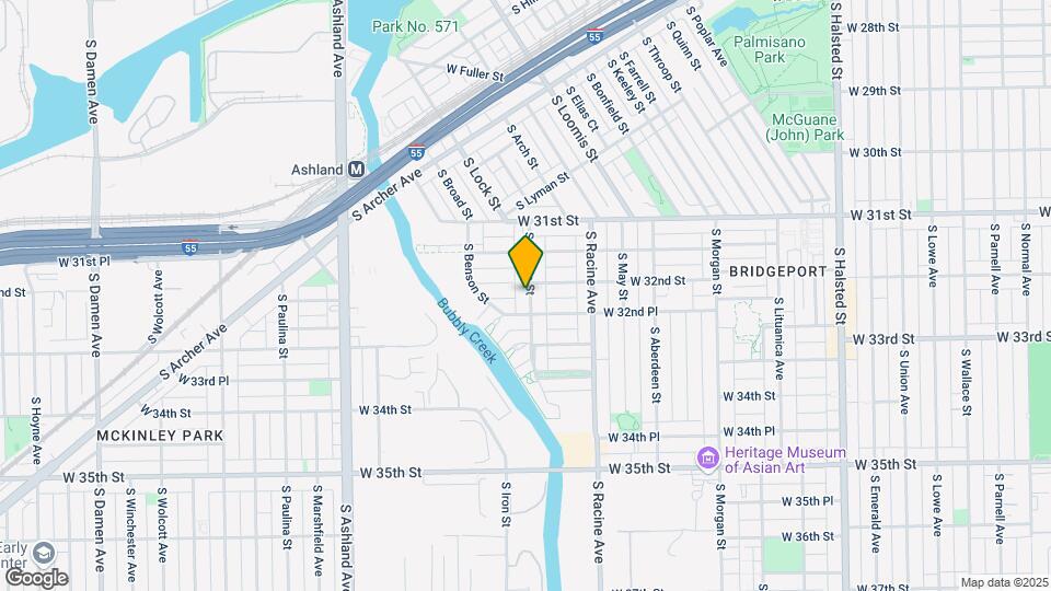 3208 S Throop St Map and Location Details