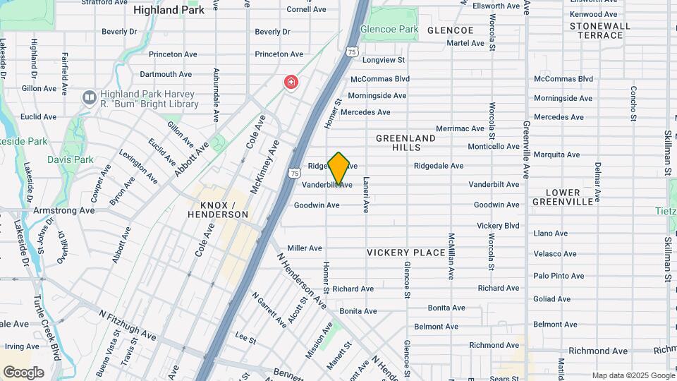 5218 Vanderbilt Ave Mapa y Detalles de la Ubicación