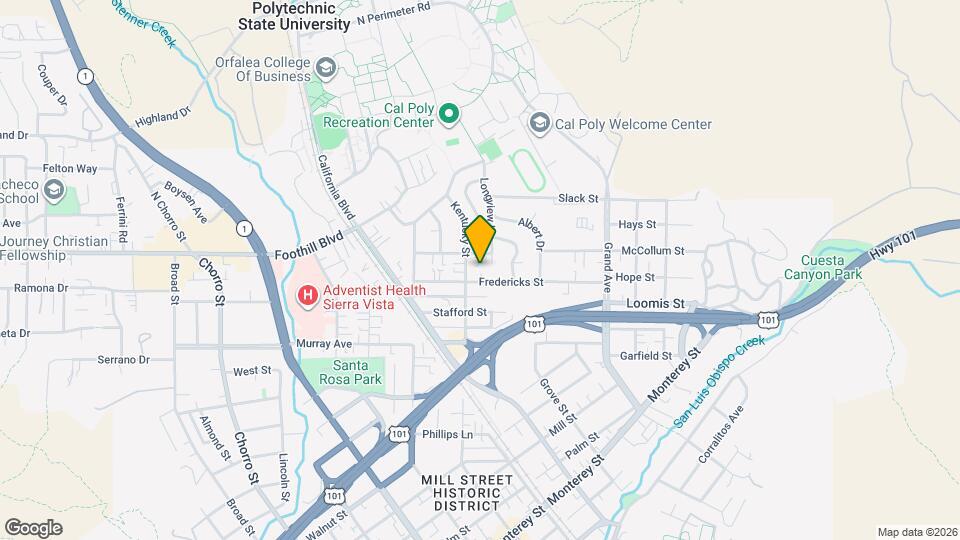 1366 Fredericks St, Unit 1366 Fredericks #C Mapa y Detalles de la Ubicación