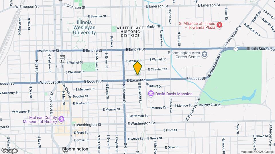 622 E Locust St Map and Location Details