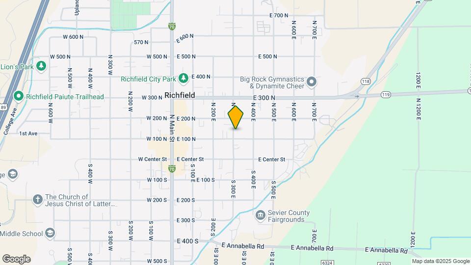110 N 300 E, Unit Fully Furnished Internet Map and Location Details
