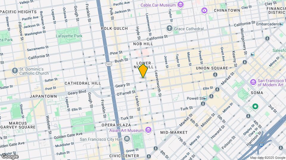816 Geary Mapa y Detalles de la Ubicación
