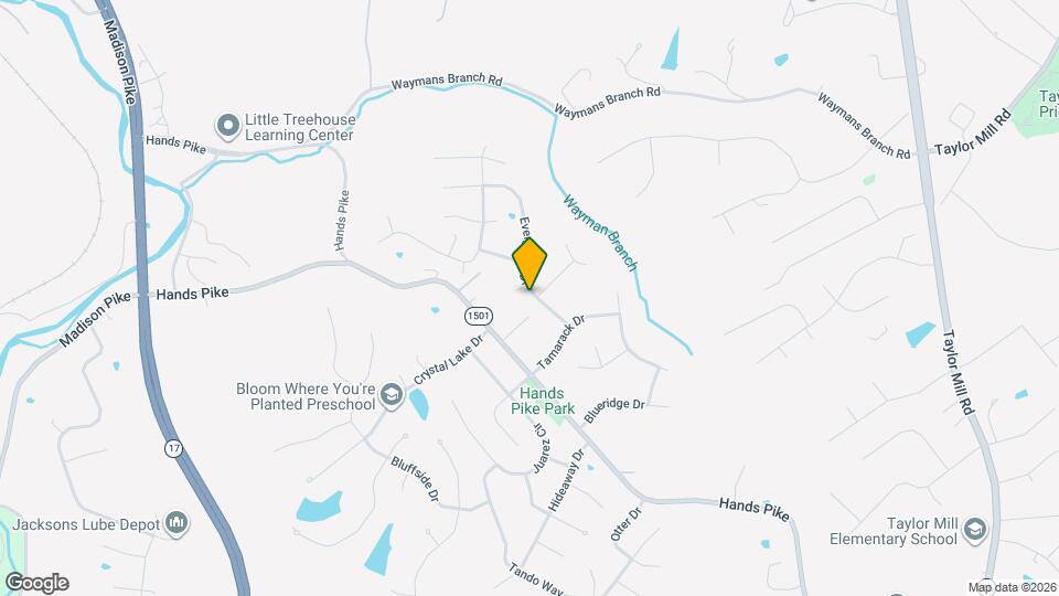 2613 Evergreen Dr Map and Location Details