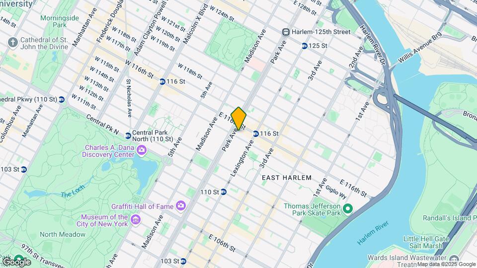 111 E 115th St Map and Location Details