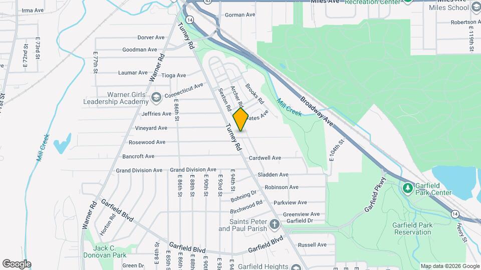 9501 Rosewood Ave Map and Location Details