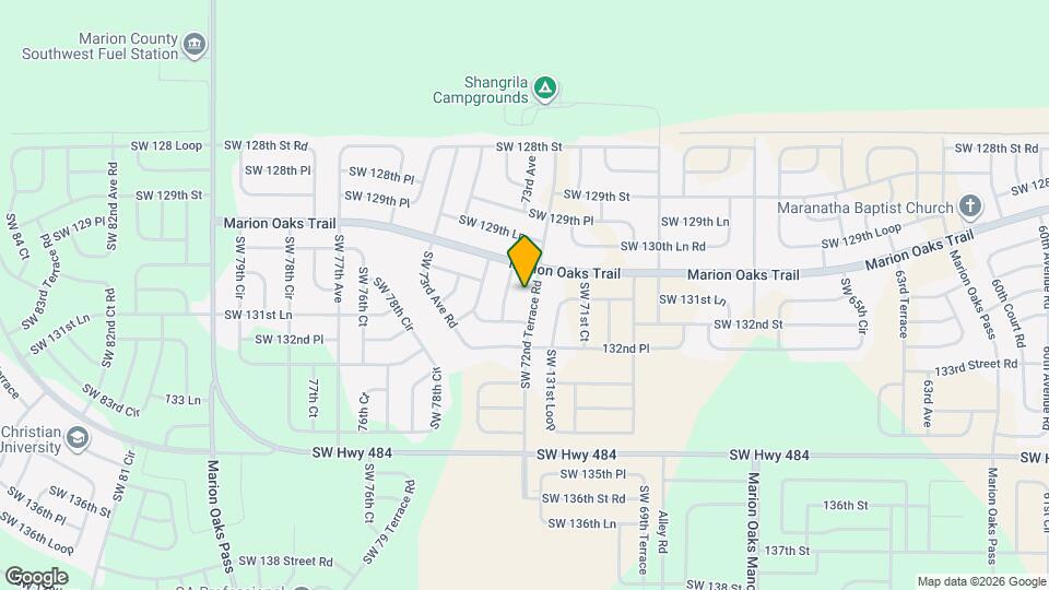 13106 SW 72nd Terrace Rd Map and Location Details