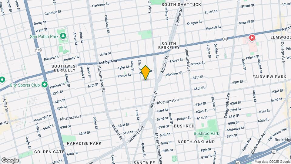 1814 Woolsey St Map and Location Details