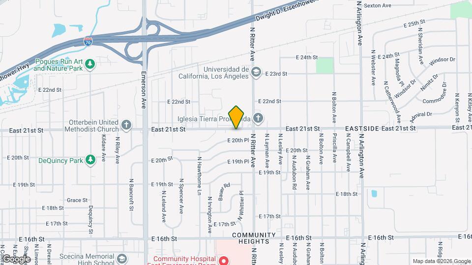 5417 East 21st St Map and Location Details