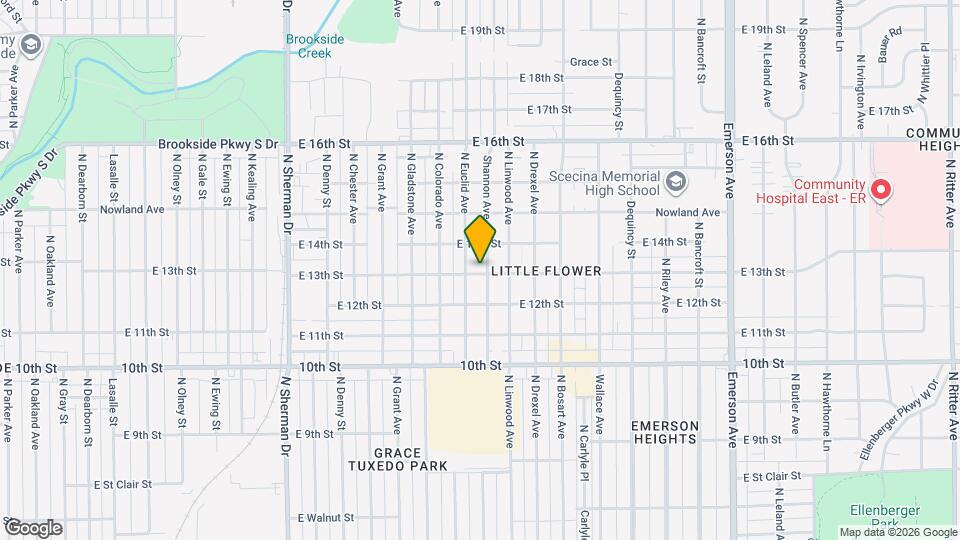 1302 Shannon Ave Map and Location Details