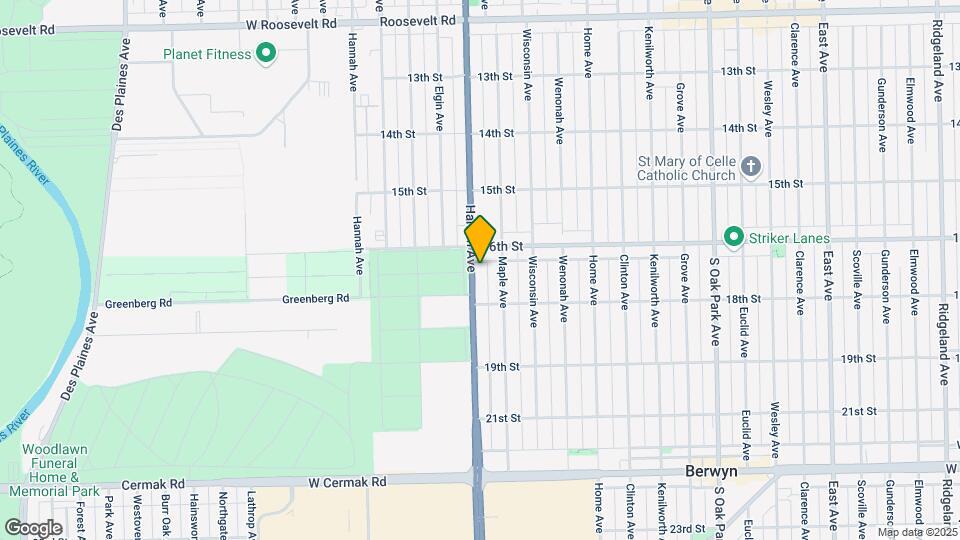 1625 S Harlem Ave Map and Location Details