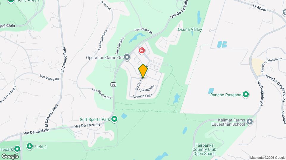 15999 Via De Las Palmas Map and Location Details
