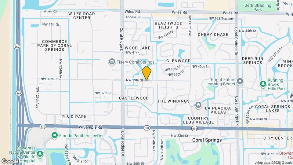 11464 NW 39th St Map and Location Details