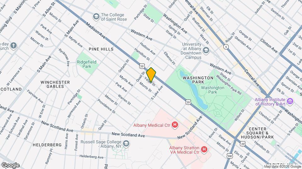 268 Yates St, Unit 268 Yates St, Albany, NY, 12208 Mapa y Detalles de la Ubicación