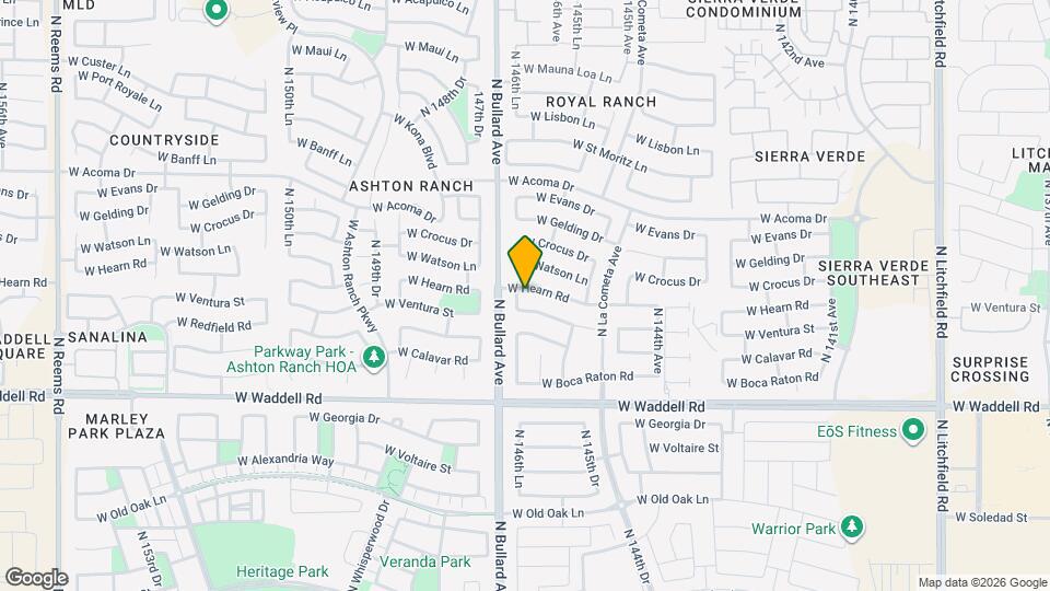 14641 W Hearn Rd Map and Location Details