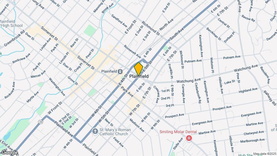 500 Watchung Ave Map and Location Details